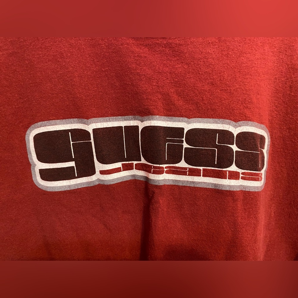 Vintage Y2K Guess‎ Jeans USA Spellout Logo Designer Shirt Size XL - Picture 3 of 3